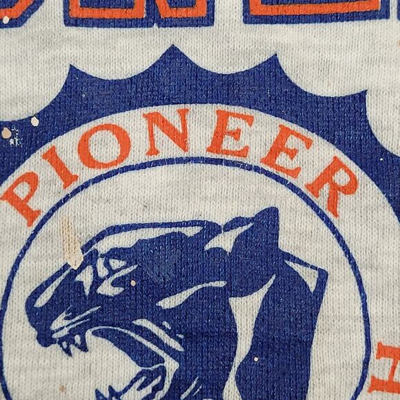 Vintage 80s Pioneer Panthers Sweatshirt Womens Large 21x23 Gray - Picture 13 of 15